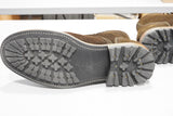The Richmond Stitchdown - Dark Olive Waxed Rough-out (618) Worn